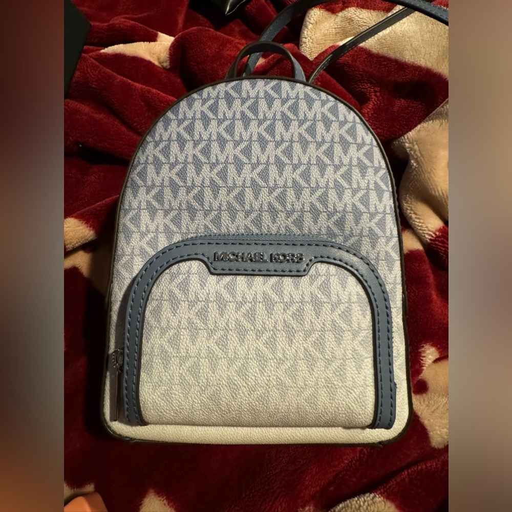 MICHAEL Michael Kors Blue and White Backpack